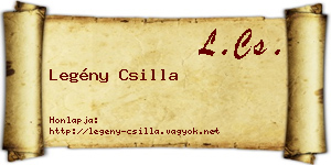 Legény Csilla névjegykártya