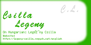 csilla legeny business card